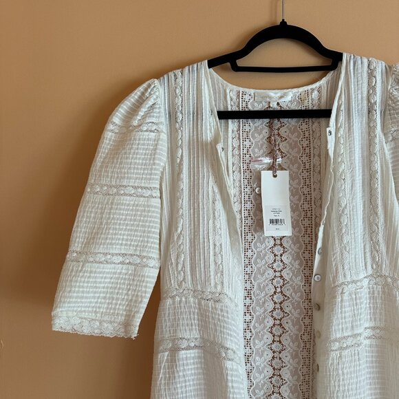 NWT LoveShackFancy Ardan Victorian Maxi Dress | White | Size 10 - Picture 3 of 6